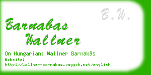barnabas wallner business card